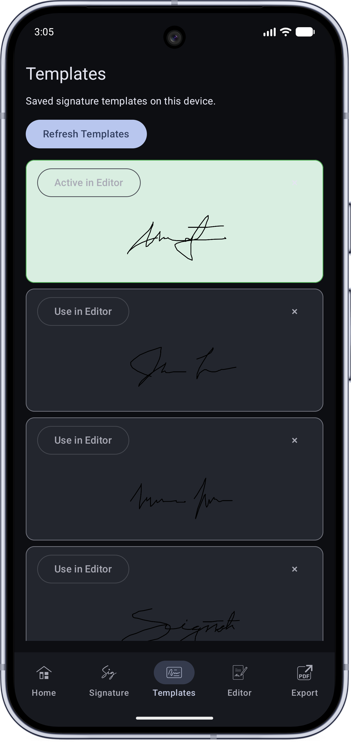 Signarta editor screenshot