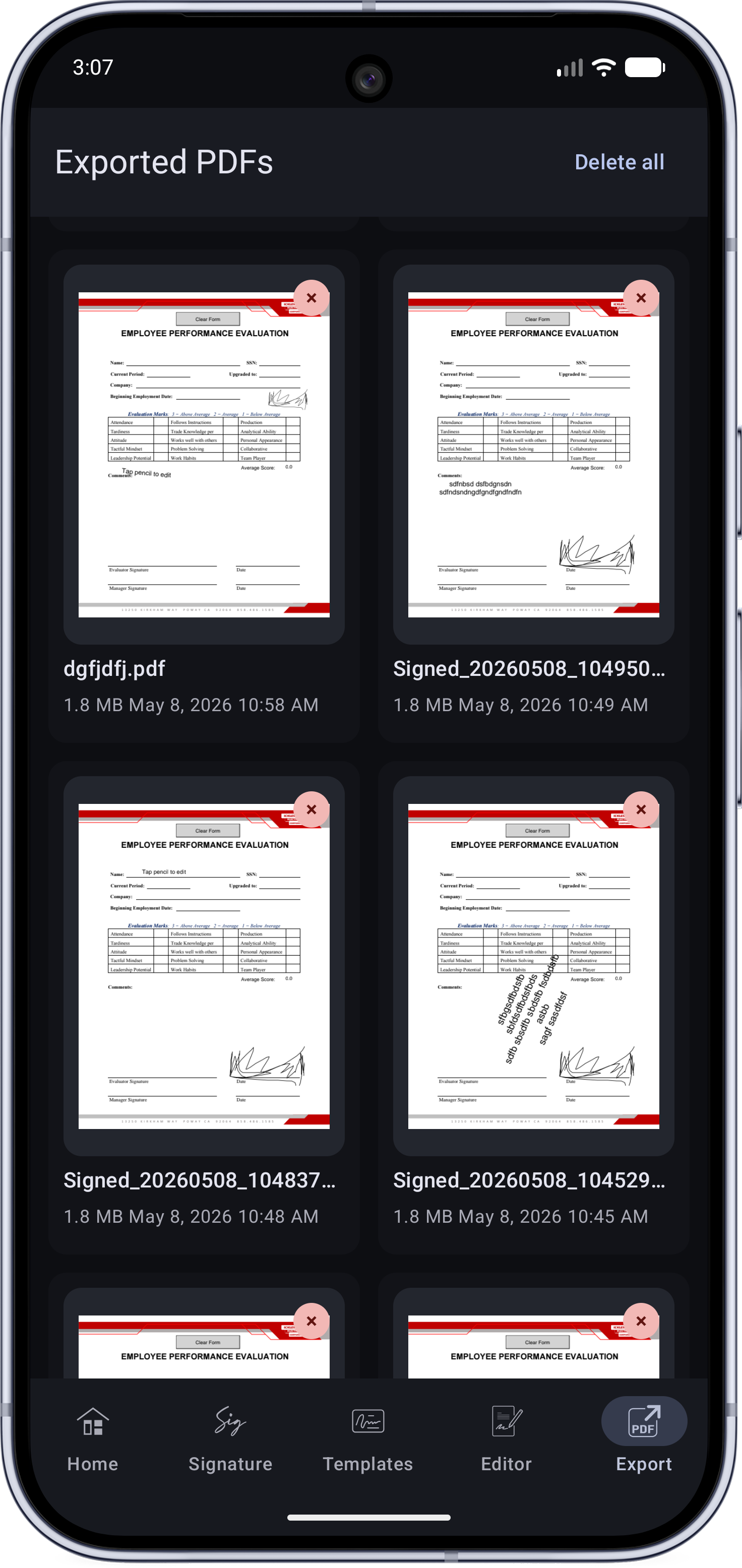 Signarta templates screenshot